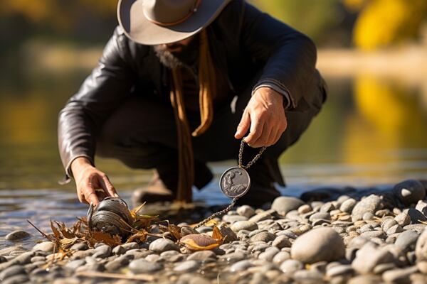 Magnet fishing u řeky