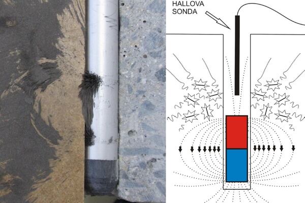 Ověřování homogenity drátkobetonu na kalibračních vzorcích magnetickou metodou